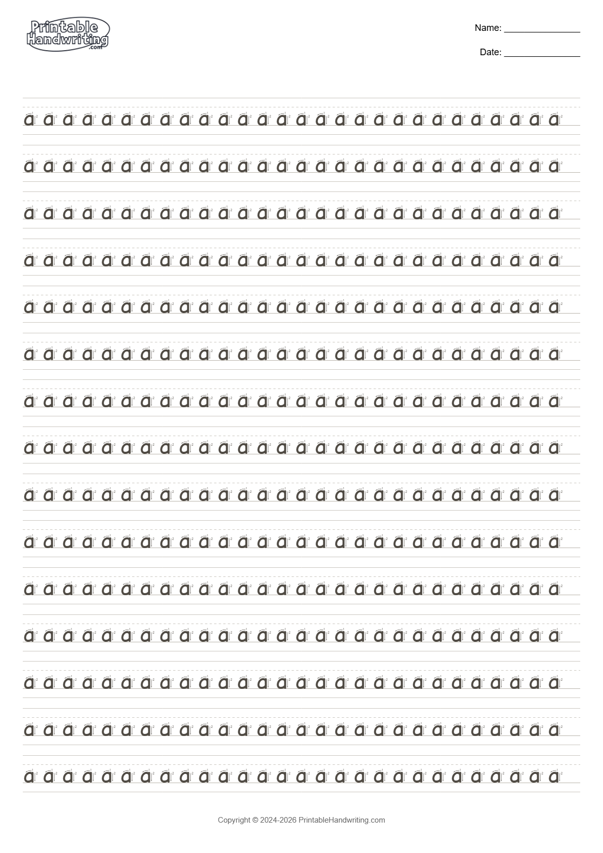High-contrast preview of page 1 of Lowercase Alphabet Formation Pack